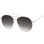 zeroUV Oversize Thin Metal Flat Gradient Flat Lens Sunglasses A845 Sunglasses White Smoke Gold Amber,Gold Smoke Gradient,Gold Pink Gradient,Silver Lavender,Silver Blue Gradient