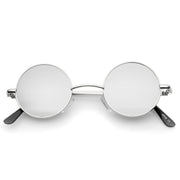 zeroUV Retro Lennon Style Round Circle Metal Mirror Lens Sunglasses 1408 Sunglasses Lavender Silver / Silver Mirror