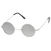 zeroUV Retro Lennon Style Round Circle Metal Mirror Lens Sunglasses 1408 Sunglasses White Smoke Gold Mirror,Silver Yellow,Silver Blue,Silver Red,Gold Midnight,Gold Ice,Gold Fire,Gold Sun,Silver / Silver Mirror