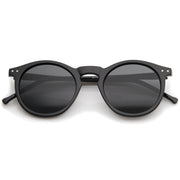 zeroUV 1920's P3 Dapper Vintage Inspired Round Sunglasses 8637 Sunglasses White Smoke Polarized Black Smoke