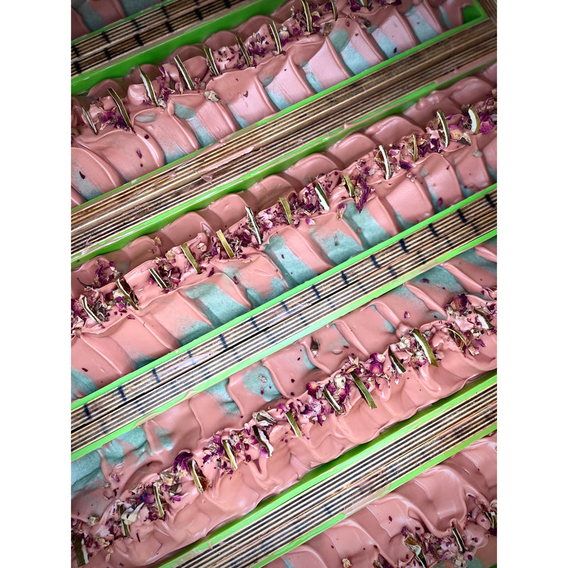 MION Artisan Soap Co. Rose & Lime | Mango Butter Soap Rosy Brown