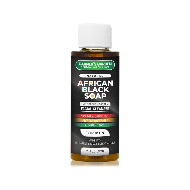 Garner's Garden African Black Soap Facial Cleanser | Men's | H2O2 Facial Cleanser Dark Slate Gray 2 oz Refill (no foamer)