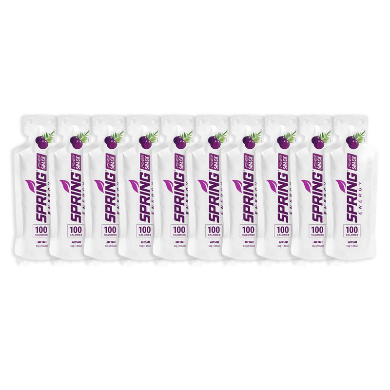 myspringenergy Acai Power Snack (Vegan) 100 Kcal - A Light Energy Gel For Daily Training Power Snack Lavender 1 qty,20 pack