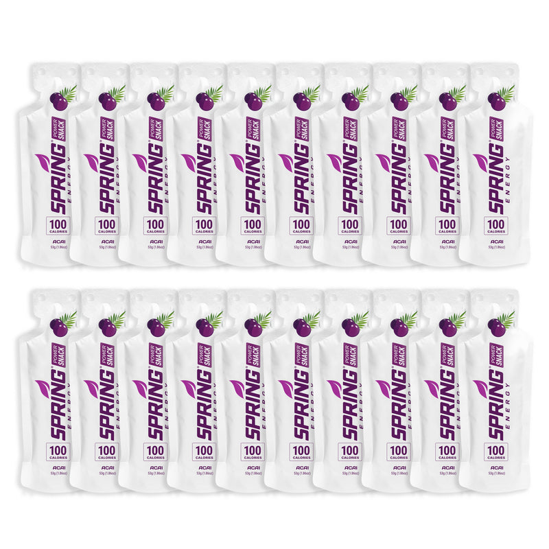 myspringenergy Acai Power Snack (Vegan) 100 Kcal - A Light Energy Gel For Daily Training Power Snack Lavender 20 pack