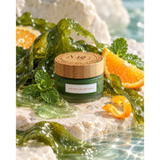 Meadow and Bark Sea Kelp AHA/ BHA Glow Mask & Brush Light Gray 50 gram,10 gram
