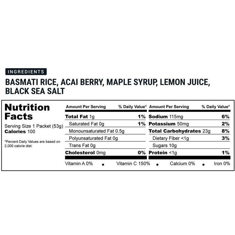 myspringenergy Acai Power Snack (Vegan) 100 Kcal - A Light Energy Gel For Daily Training Power Snack White Smoke 1 qty,20 pack