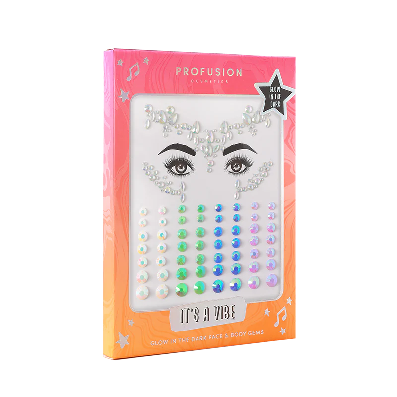 Profusion Cosmetics It's a Vibe | Glow-in-the-Dark Face & Body Gems Body Light Gray