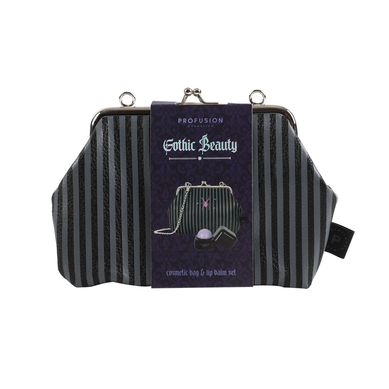 Profusion Cosmetics Gothic Beauty-Cosmetic Bag & Lip Balm Set Eye Dark Slate Gray
