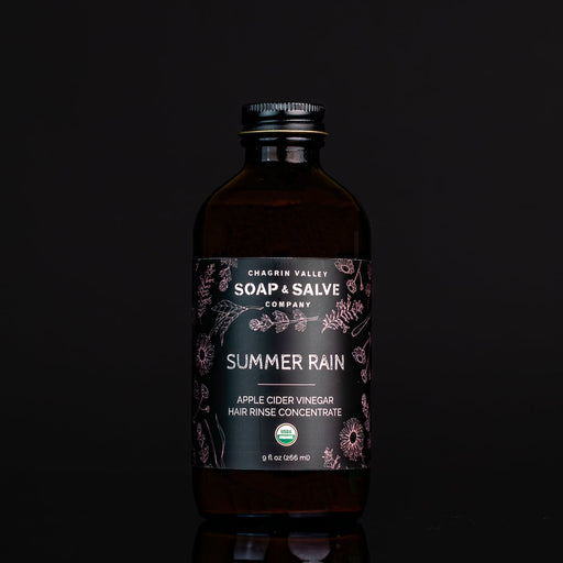 Chagrin Valley Soap & Salve Apple Cider Vinegar Rinse Concentrate: Summer Rain ACV Rinse Black 9 fl oz Bottle