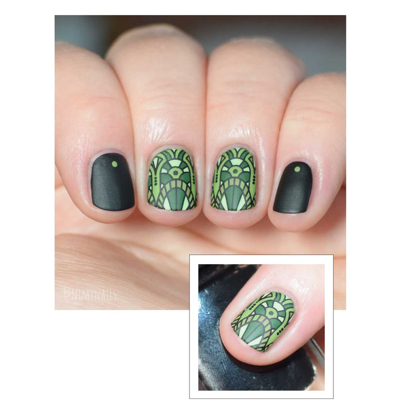 UberChic Beauty Art Deco Elements Stamping Plate Tan
