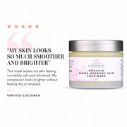 Glimmer Goddess® Organic Skin Care Organic AHA Face Mask – Renewing Treatment for Exfoliation & Glow Masks & Peels White Smoke