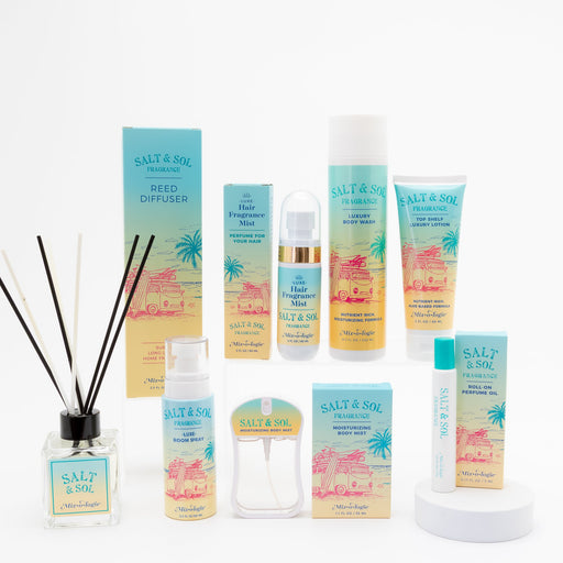 MIXOLOGIE Mixologie Salt & Sol White Smoke Rollerball Perfume Oil,Moisturizing Body Mist,Hair Fragrance Mist,Parfum Spray 8mL Pen,Parfum Spray 30mL Cube,Top Shelf Lotion,Luxury Body Wash,Gift Set Trio,Perfume Party Gift Set,Keychain Mini Rollerball,Luxe Room Spray,Reed Diffuser