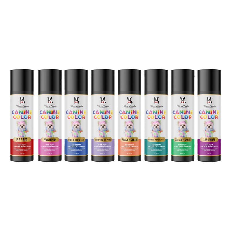 Warren London Canine Color Semi Perm Coat Color Shampoo for Dogs Spa Product Lavender All 8 Pack of Colors