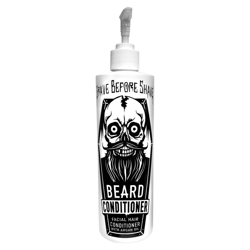 Grave Before Shave GRAVE BEFORE SHAVE™  BEARD Conditioner 16 oz. Pump-top Soap/shampoo Light Gray