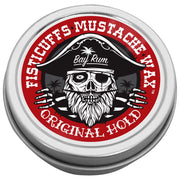 Grave Before Shave Bay Rum Scent Fisticuffs Mustache Wax "Original hold" Mustache Wax Black 1 ounce round tin
