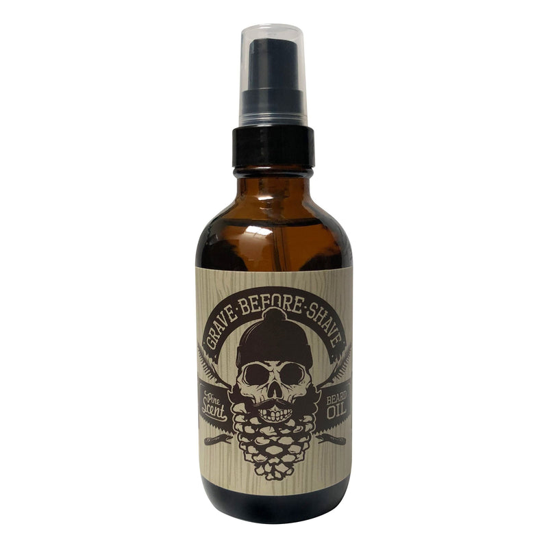 Grave Before Shave 4oz. BIG BOTTLE OF GRAVE BEFORE SHAVE™  BEARD OIL Beard Oil Dark Slate Gray Pine Scent (Pine needle/Cedar-wood)