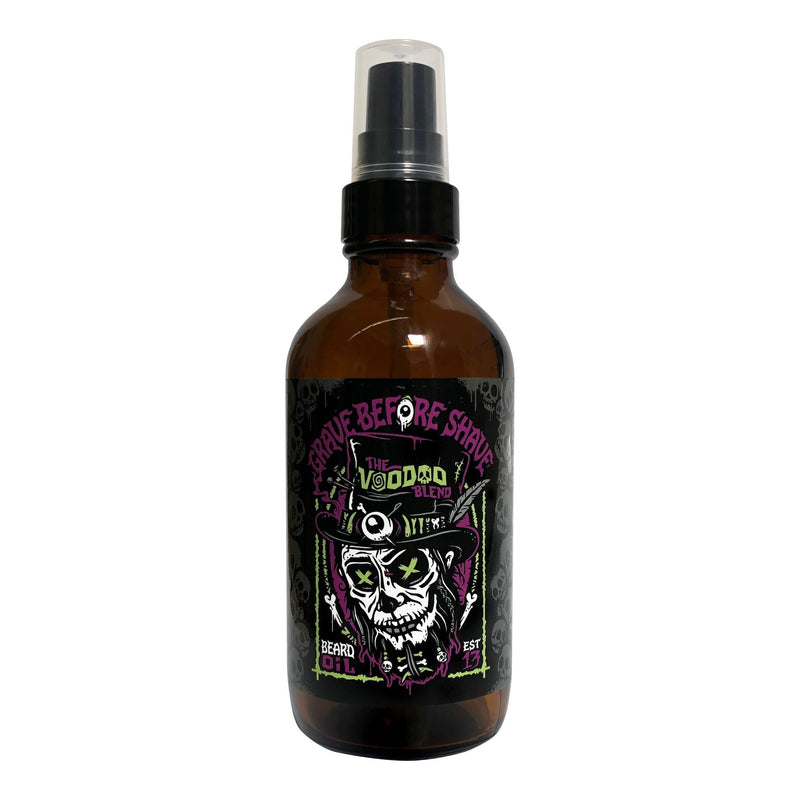 Grave Before Shave 4oz. BIG BOTTLE OF GRAVE BEFORE SHAVE™  BEARD OIL Beard Oil Black Voodoo Blend (soothing sage and cedarwood)