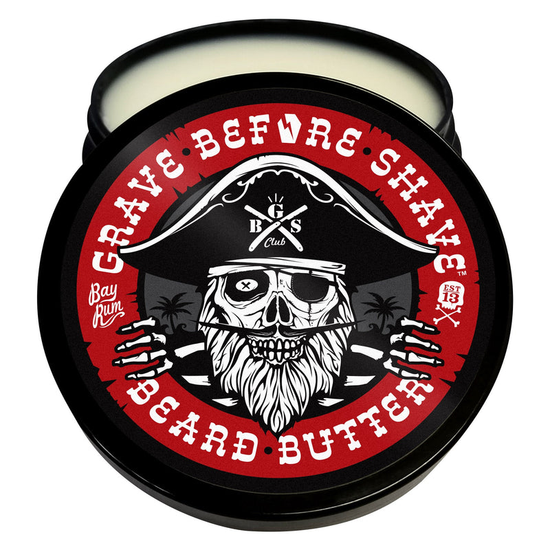 Grave Before Shave Grave Before Shave Beard Butter 4oz. Container Beard Butter White Smoke Bay Rum Blend (Bay Rum/Coconut Scent