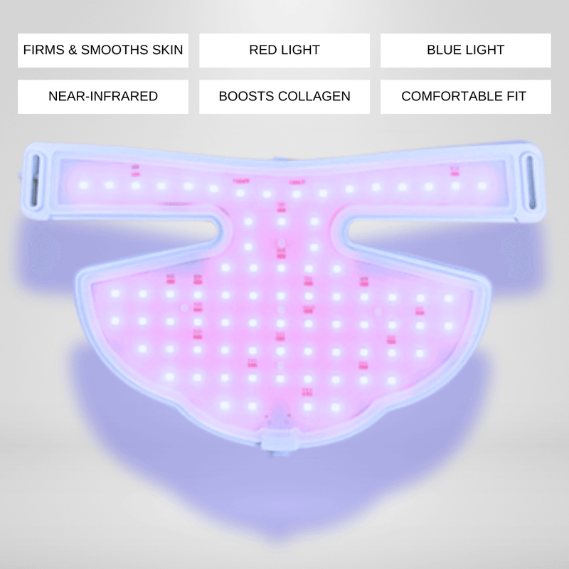 ZAQ Skin & Body Noor 2.0 LED Light Therapy Neck & Chest Mask Light Gray