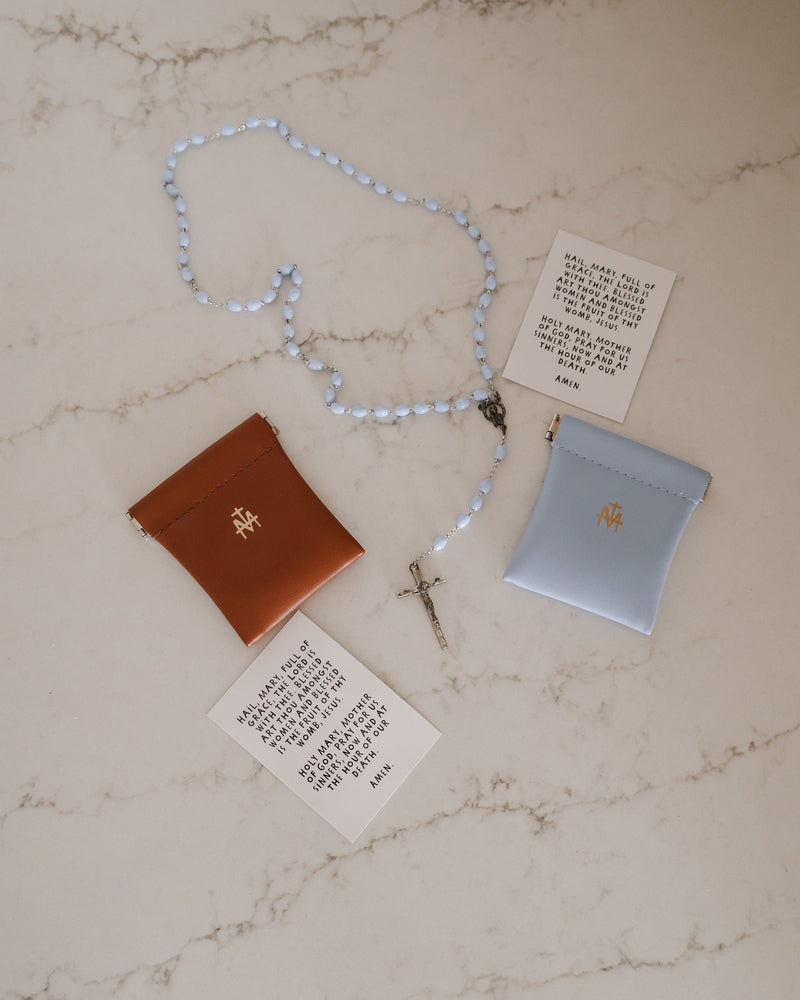 Brown Rosary Pouch