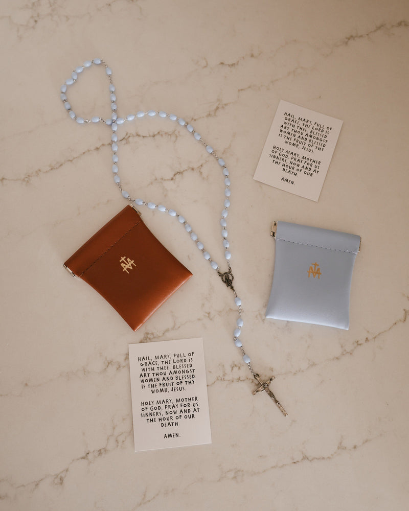 Brown Rosary Pouch