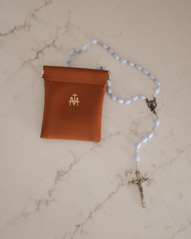 Brown Rosary Pouch