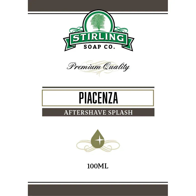 Stirling Soap Co Stirling Soap Co. Piacenza Shaving Collection Shaving Set Dark Slate Gray Aftershave Splash 3.3oz