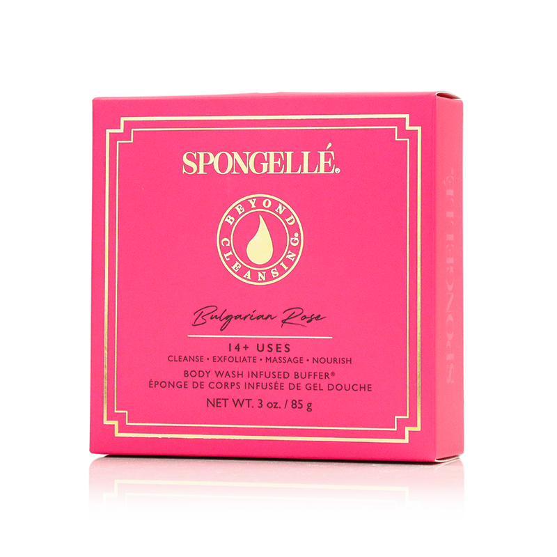 Spongellé Bulgarian Rose | Boxed Flower Body Wash Infused Buffer Pale Violet Red
