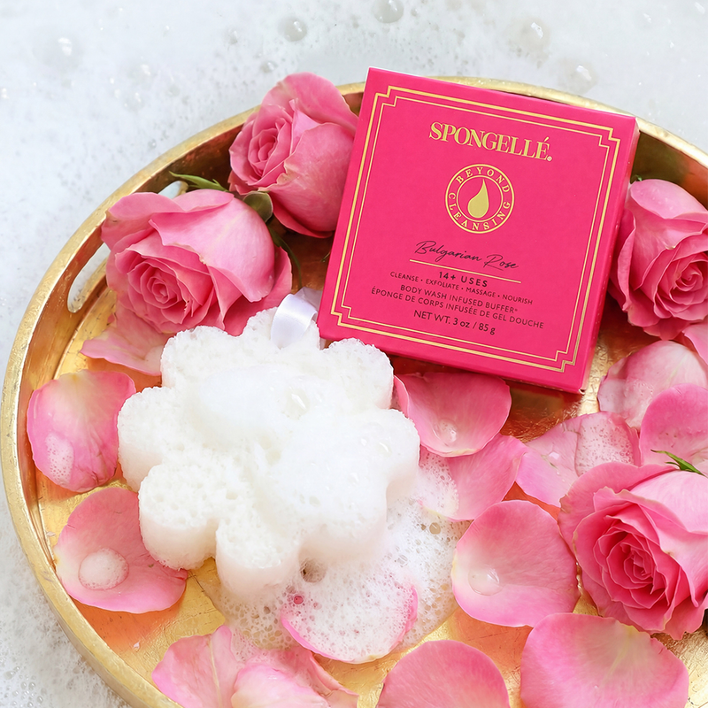 Spongellé Bulgarian Rose | Boxed Flower Body Wash Infused Buffer Lavender