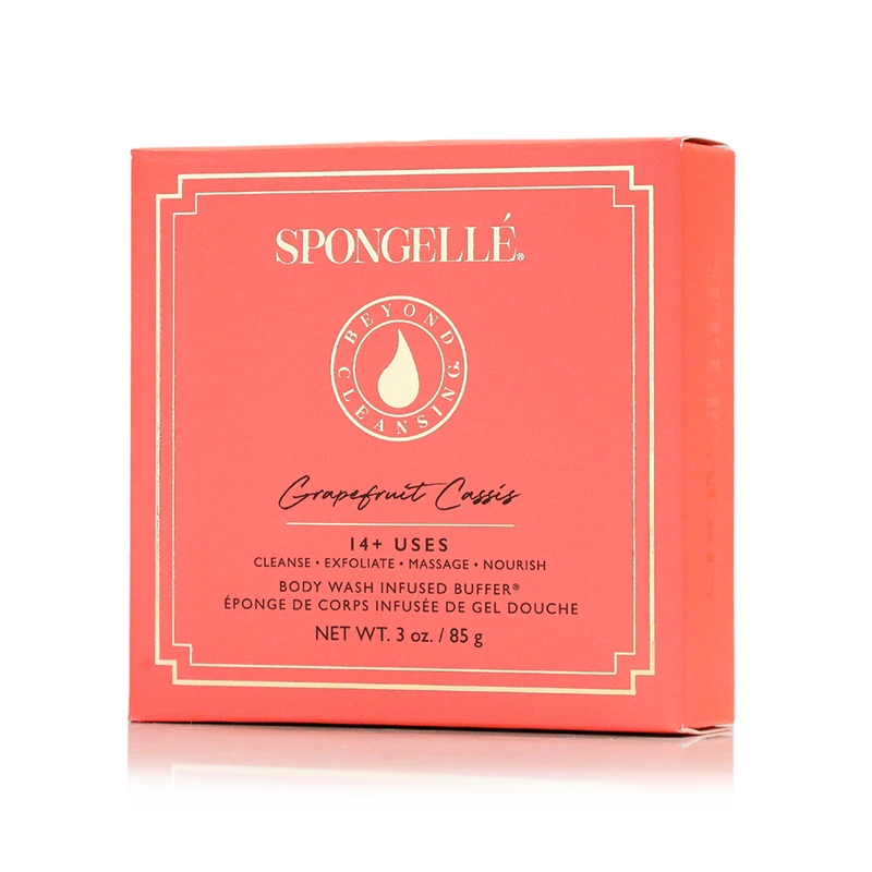 Spongellé Grapefruit Cassis | Boxed Flower Body Wash Infused Buffer Salmon