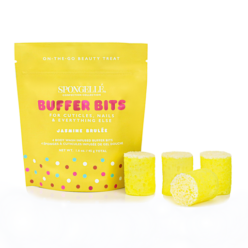 Spongellé Jasmine Brûlée | Confection Buffer Bits Pedi Buffer White Smoke