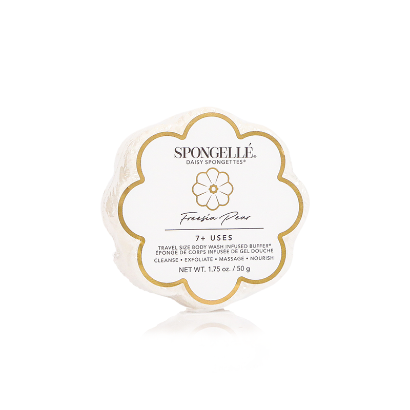 Spongellé Daisy Spongette Assorted Pack Body Wash Infused Buffer White Smoke