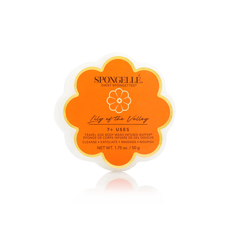 Spongellé Daisy Spongette Assorted Pack Body Wash Infused Buffer Dark Orange