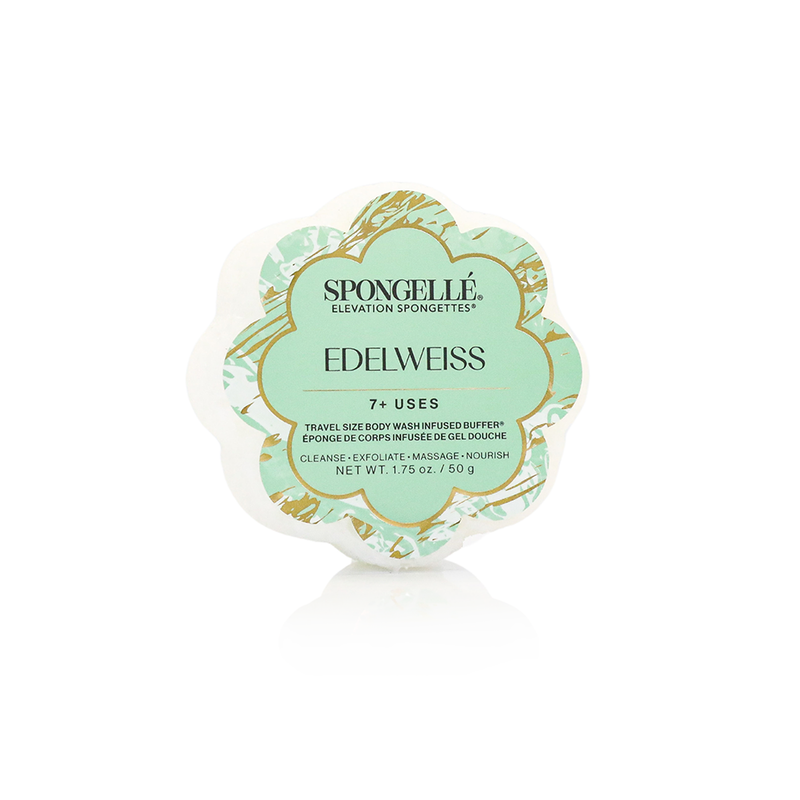 Spongellé Edelweiss | Elevation Spongette Body Wash Infused Buffer Light Gray