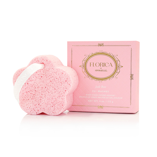 Spongellé Jude Rose Body Buffer | Florica Body Wash Infused Buffer Pink