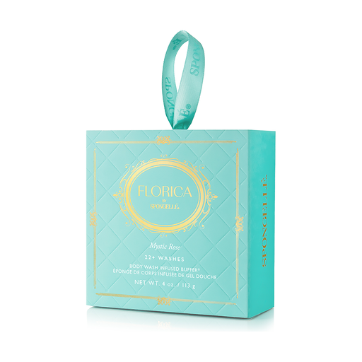 Spongellé Mystic Rose Body Buffer | Florica Body Wash Infused Buffer White Smoke