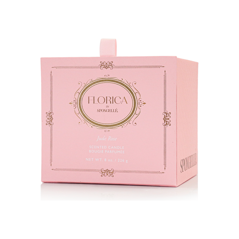 Spongellé Jude Rose Candle | Florica Home Fragrance Pink