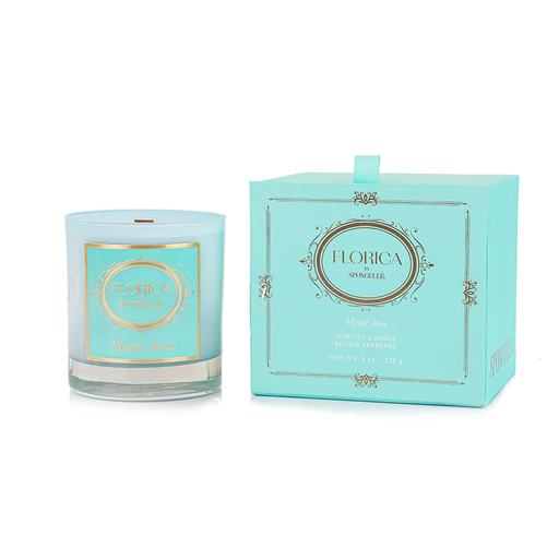 Spongellé Mystic Rose Candle | Florica Home Fragrance White Smoke