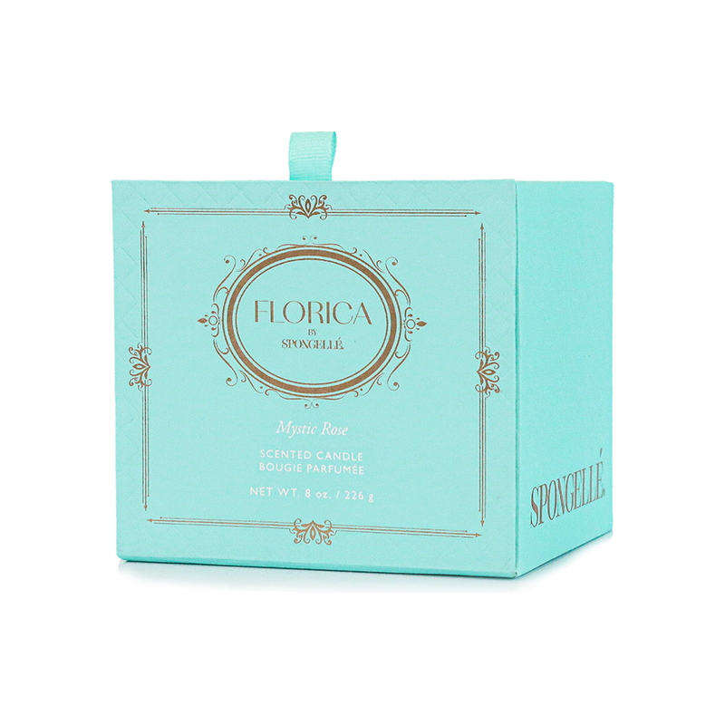 Spongellé Mystic Rose Candle | Florica Home Fragrance Powder Blue