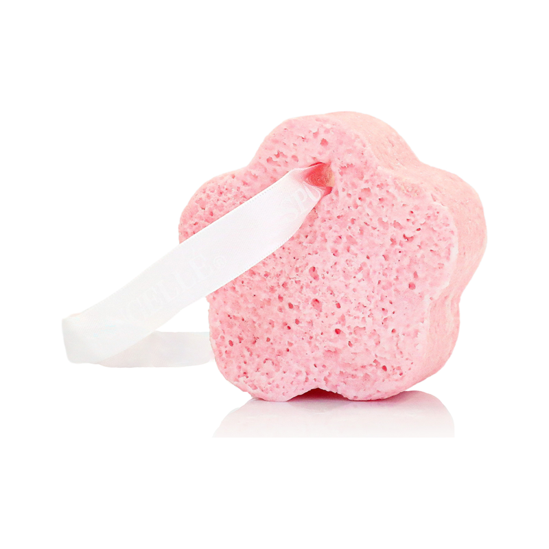 Spongellé Jude Rose Spongette | Florica Body Wash Infused Buffer White Smoke