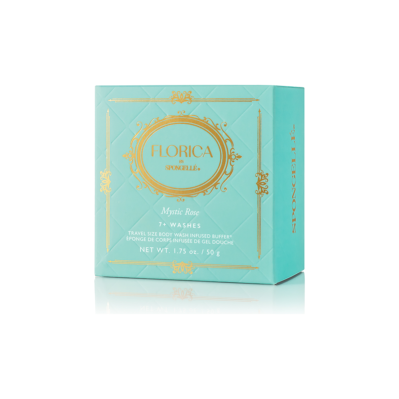 Spongellé Mystic Rose Spongette | Florica Body Wash Infused Buffer Light Blue