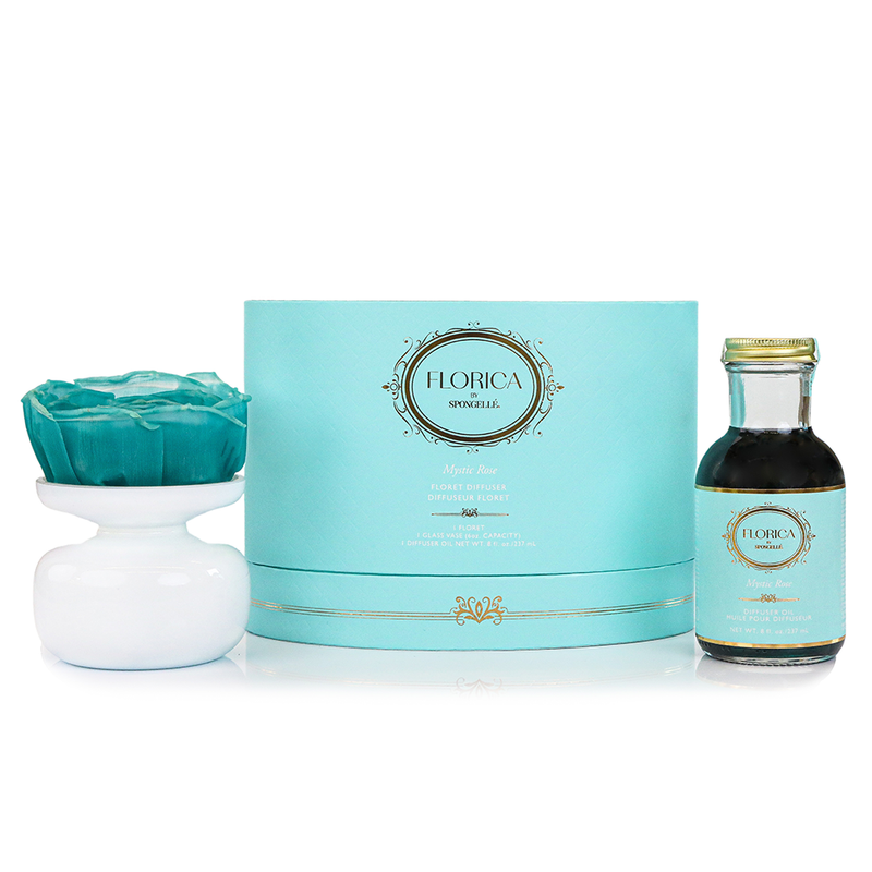 Spongellé Mystic Rose Floret Diffuser | Florica Home Fragrance Pale Turquoise