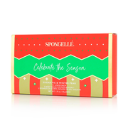 Spongellé Celebrate the Season | Holiday Ornament Gift Set Body Wash Infused Buffer Orange Red