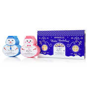 Spongellé Winter Wonderland | Holiday Snowman Gift Set Body Wash Infused Buffer White Smoke