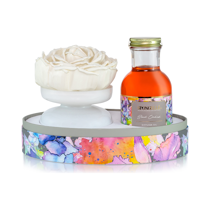 Spongellé Black Orchid | Private Reserve Diffuser Home Fragrance Light Gray
