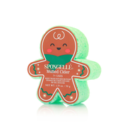 Spongellé Mulled Cider | Holiday Gingerbread Body Wash Infused Buffer White Smoke