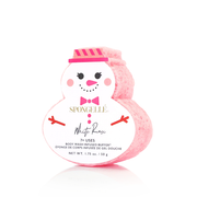 Spongellé Winter Wonderland | Holiday Snowman Gift Set Body Wash Infused Buffer Pink