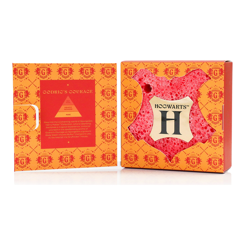 Spongellé Gryffindor™ Godric's Courage Buffer | Harry Potter™ Collection Body Wash Infused Buffer Coral