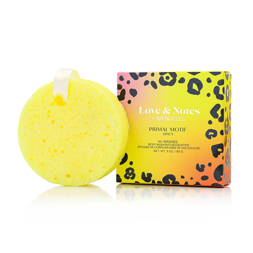 Spongellé Primal Motif | Love & Notes Body Buffer Body Wash Infused Buffer Light Goldenrod