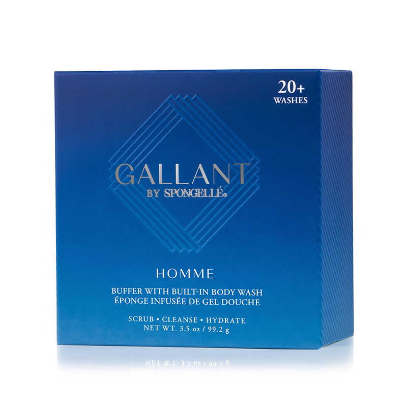 Spongellé 20+ Men's Gallant Buffer Body Wash Infused Buffer Dark Cyan